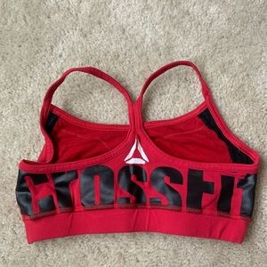 Red CrossFit Reebok sports bra